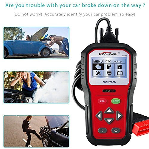 GCARTOUR OBD2 Car Diagnostic Scanner, Pro Universal Car Code Reader Vehicle Diagnostic Tool, KW818 OBD2 EOBD Scanners Tool Check Engine Light Code Reader All OBDII Protocol Cars Since 1996