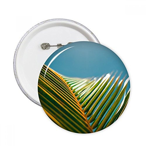 Leaf Plant Nature Blue Sky Photography Round Pins Badge Button Emblem Accessory Decoration 5pcs