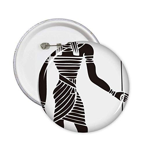 Ancient Egypt Anubis Totem Fresco Pins Badge Button Emblem Accessory Decoration 5pcs