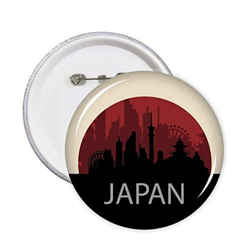 Architecture Landmark Outline Japan Pins Badge Button Emblem Accessory Decoration 5pcs