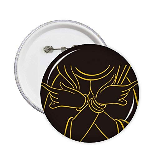 Culture Religion Hand Bust Pattern Pins Badge Button Emblem Accessory Decoration 5pcs