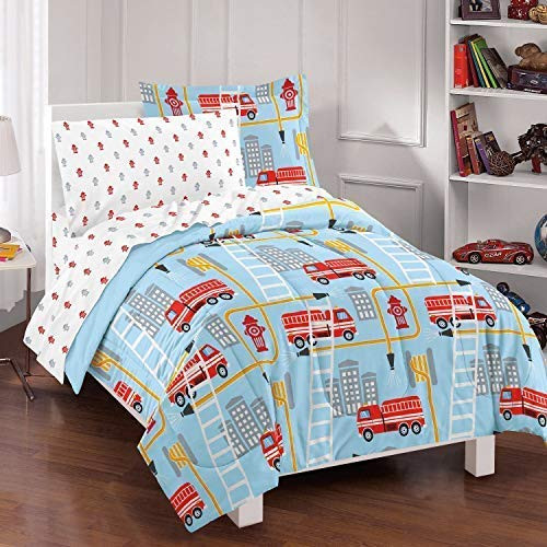 dream FACTORY Fire Truck Ultra Soft Microfiber Comforter Set Full Blue (Renewed) dream FACTORY Fire Truck Ultra Soft Microfiber Comforter Set Full Blue (Renewed)