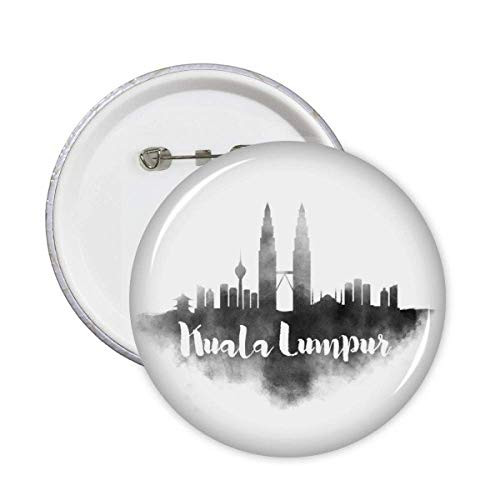Kuala Lumpur Malaysia Landmark Ink City Pins Badge Button Emblem Accessory Decoration 5pcs