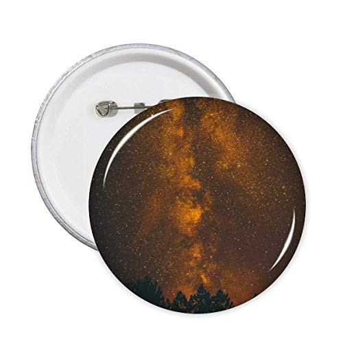 Orange Dark Sky Fog Art Deco Gift Fashion Pins Badge Button Emblem Accessory Decoration 5pcs