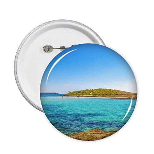 Ocean Water Island Science Nature Picture Pins Badge Button Emblem Accessory Decoration 5pcs
