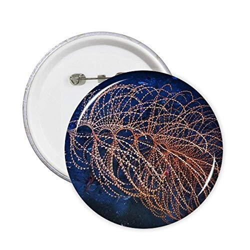 Ocean Water Line Science Nature Picture Pins Badge Button Emblem Accessory Decoration 5pcs