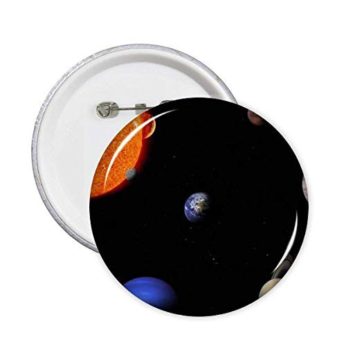Planet Red Blue Dark Night Sky Pins Badge Button Emblem Accessory Decoration 5pcs