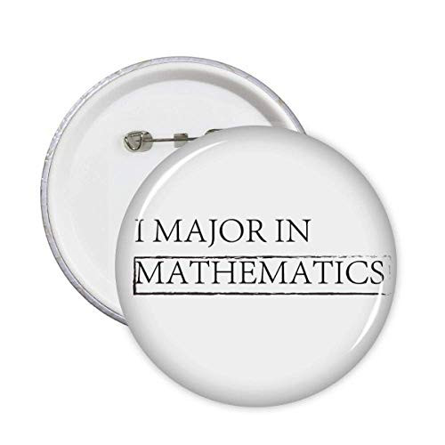 Quote I Major in Mathematics Pins Badge Button Emblem Accessory Decoration 5pcs