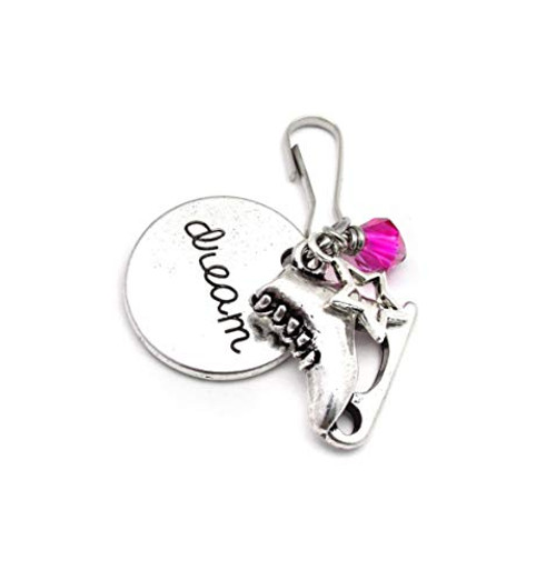 Figure Skating Gifts, Figure Skating Zipper Pull, Ice Skating Gift,Figure Skating Bag Charm, Figure Skater Gift, Figure Skating Zipper Charm