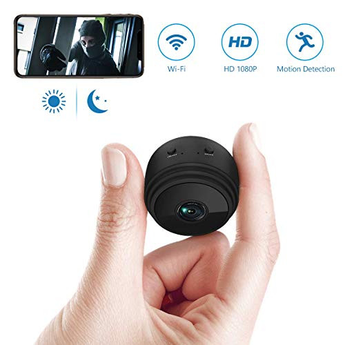 Spy Camera Wireless Hidden WiFi Camera?Mini Spy Camera HD 1080P Wireless Security Camera for Home Nanny Cam with Night Vision Motion Detection, Built-in Magnetic Fit Indoor Outdoor Recording