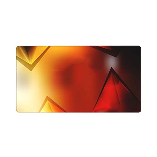 Black Orange Fire Geometric Computer Mouse Pad,Laptop Mouse Pads for Computers, Gaming, Office