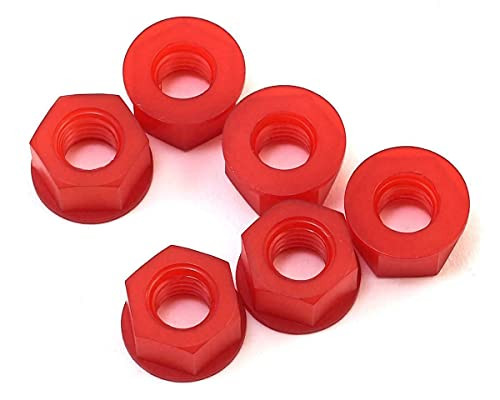 PartsBlast Replacement for RJ Speed Solid Nylon Diff Nuts Red 1/4-28 -6- -RJS7219-