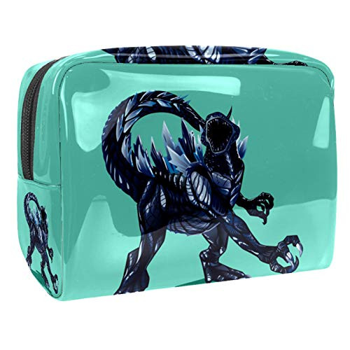 Cosmetic Case Organizer Blue Dinosaur Travel Makeup Bag Compact Makeup Case Waterproof Toiletry Bag for Women Girls 7.3x3x5.1in Cosmetic Case Organizer Blue Dinosaur Travel Makeup Bag Compact Makeup Case Waterproof Toiletry Bag for Women Girls 7.3x3x5.1in