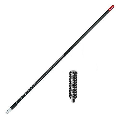 FireStik 5 feet II TUNABLE TIP BLACK with Firestik SS-3H Heavy Duty Stainless Steel Antenna Spring - Firestik FS5-B & SS-3H