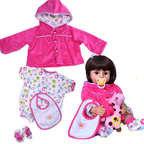 Pedolltree Reborn Baby Dolls Clothes for Girl 20-22 Inch Realistic Baby Doll Clothes 4 Pcs Set