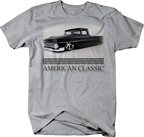 American Classic Racing C10 Hotrod Custom Pickup 60-66 T Shirt for Men XLarge Heather Grey
