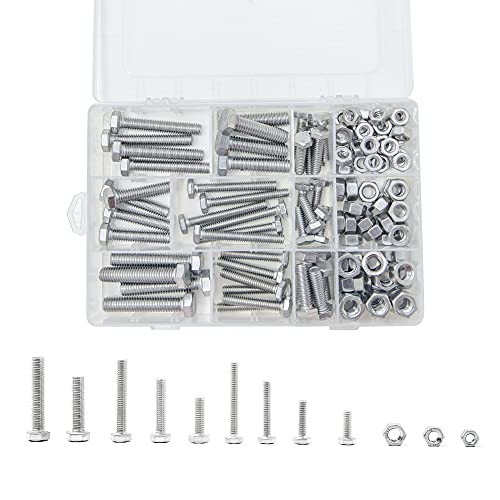 Heavy Duty Hex Head Screws Nuts And Bolts Assortment Kit304 Stainless Steelincludes 9 Most 