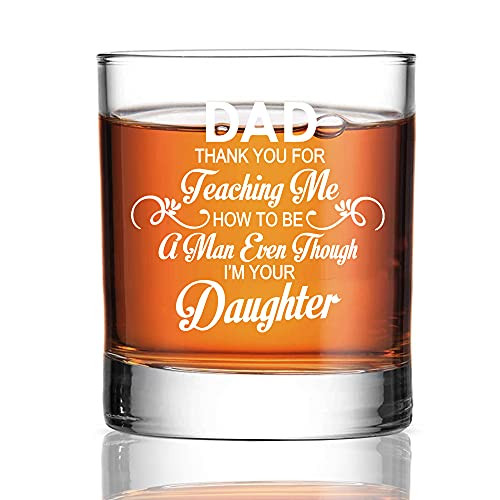 Perfectinsoy Dad Thank You For Teaching Me How To Be A Man Even Though I'M Your Daughter Whiskey Glass, Funny dad gifts from kids, Birthday Gifts for Dad, Gift For Dad From Daughter Perfectinsoy Dad Thank You For Teaching Me How To Be A Man Even Though I'M Your Daughter Whiskey Glass, Funny dad gifts from kids, Birthday Gifts for Dad, Gift For Dad From Daughter