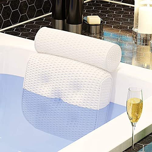 Bath Pillow Bathtub SPA Pillow with 4D Air Mesh Bath Pillows for Tub with 6 Strong Non-Slip Suction Cups and Comfortable Washable 4D Air Mesh Tub Pillow Fits All Bathtub, Hot Tub, Jacuzzi and Home Spa Bath Pillow Bathtub SPA Pillow with 4D Air Mesh Bath Pillows for Tub with 6 Strong Non-Slip Suction Cups and Comfortable Washable 4D Air Mesh Tub Pillow Fits All Bathtub, Hot Tub, Jacuzzi and Home Spa