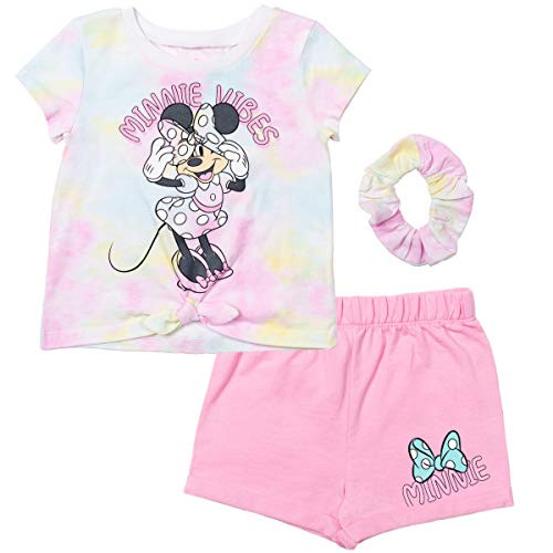 Disney Minnie Mouse Toddler Girls T-Shirt French Terry Shorts Set Pink/White 3T Disney Minnie Mouse Toddler Girls T-Shirt French Terry Shorts Set Pink/White 3T