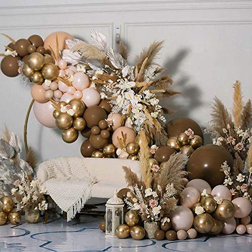 134pcs Coffee Balloons Arch Garland Kit Double-Stuffed Cream Peach Apricot Balloon and Metallic Chrome Gold Globos for Safari Birthday Party Wedding Baby Shower Bridal Shower Decorations 134pcs Coffee Balloons Arch Garland Kit Double-Stuffed Cream Peach Apricot Balloon and Metallic Chrome Gold Globos for Safari Birthday Party Wedding Baby Shower Bridal Shower Decorations