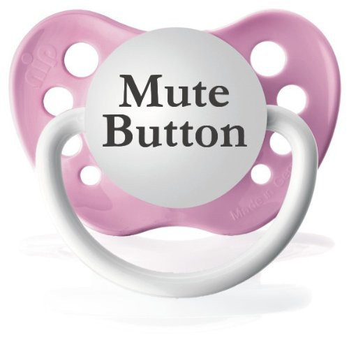 Ulubulu Expression Pacifier "Mute Button"-Pink