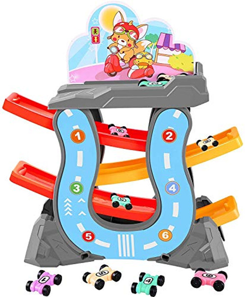 DeXop Car Ramp Racer Toddler Toys for 4 5 6 Year Old Boy and Girl Gifts, Race Track with 6 Mini Cars DeXop Car Ramp Racer Toddler Toys for 4 5 6 Year Old Boy and Girl Gifts, Race Track with 6 Mini Cars