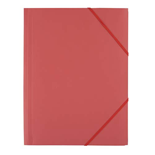 D.RECT Elasticated Folder with Elastic Band Red
