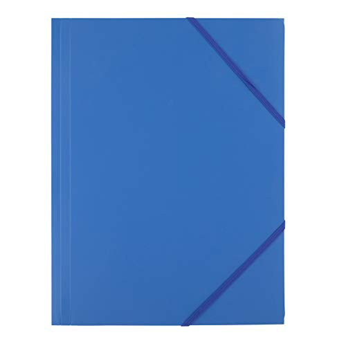 D.RECT Elasticated Folder with Elastic Band Blue