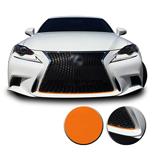 Front Grille Pinstripe Accent Vinyl Decal Overlay Wrap Compatible with Lexus IS200t IS250 IS300 is F Sport 2014 2015 2016 - Matte Orange