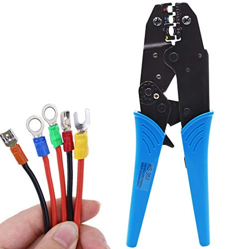 Tnisesm Professional Insulated Wire Terminals Connectors Ratcheting Crimper Tool, Wire Crimp Tool, Crimping Pliers 22-10AWG-0.5-6mm²- HS-30J Tnisesm Professional Insulated Wire Terminals Connectors Ratcheting Crimper Tool, Wire Crimp Tool, Crimping Pliers 22-10AWG-0.5-6mm²- HS-30J