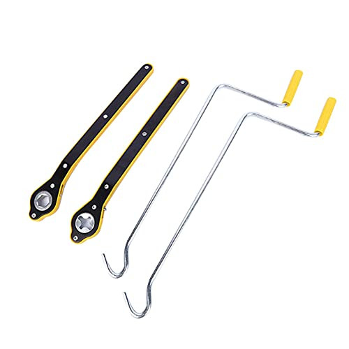 oftenrain Universal Automotive 360° Swivel Labor-Saving Jack Ratchet Wrench,Car Steel Tire Wheel Lug Wrench Scissor Jack Crank?Handle Lift Tools?Car Jack Wrench Tool for Tires