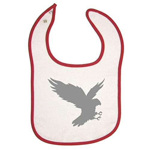 Mashed Clothing Eagle -Silver- Red Piping Bib