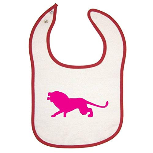 Mashed Clothing Lion -Raspberry- Red Piping Bib