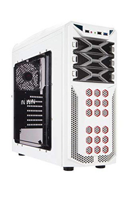 InWin GT1 White ATX Mid Tower Computer Chassis Case for Gaming