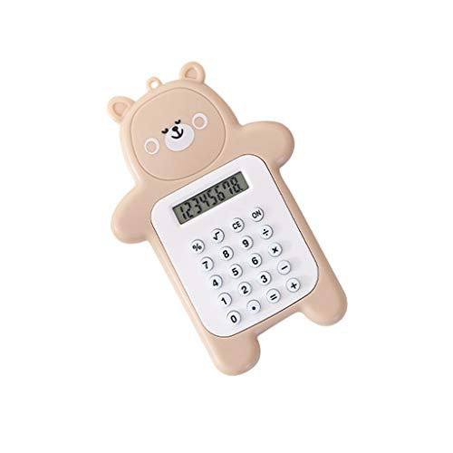 Calculator Cartoon Calculator 8-Digit Handheld Desktop Calculator with Large LCD Display Big Sensitive Button Colorful Calculator Calculators -Color - Brown-