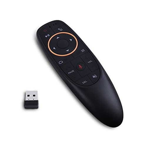 Davitu Remote Controls - Air Mouse Usb Remote Control For Pc Receiver Gyro G10S Voice 2.4G for Android TV BOX Sensing Mini Wireless Smart Remote - -Color- black-