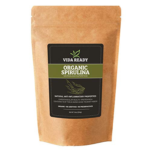 Organic Spirulina Superfood Powder - Antioxidant - Vegan Protein - Detoxifier