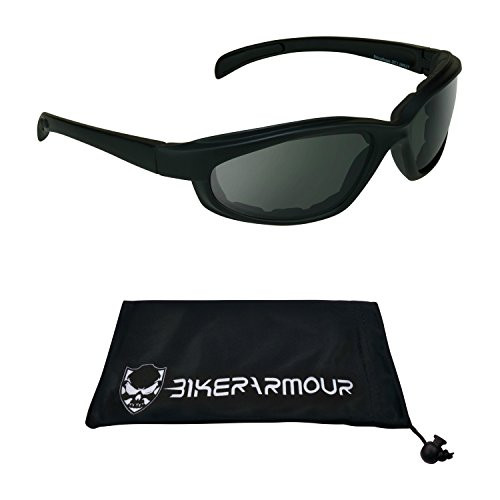 Z87 Motorcycle Sunglasses Foam Padded with Microfiber Cleaning Case.