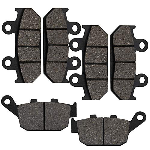 Yerbay Motorcycle Front and rear Brake Pads for Honda XRV750 Africa Twin 7500 1990-1993 / VFR400 RH2 RJ NC24 1987 1988 / CBR250 RH MC17 1987 Replacement