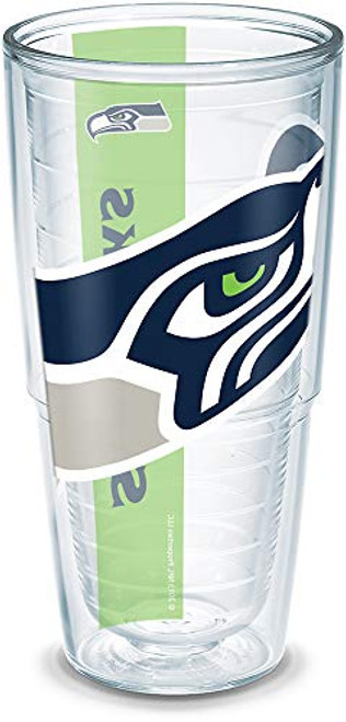 Tervis NFL Seattle Seahawks Colossal Wrap Individual Tumbler, 24 oz, Clear -