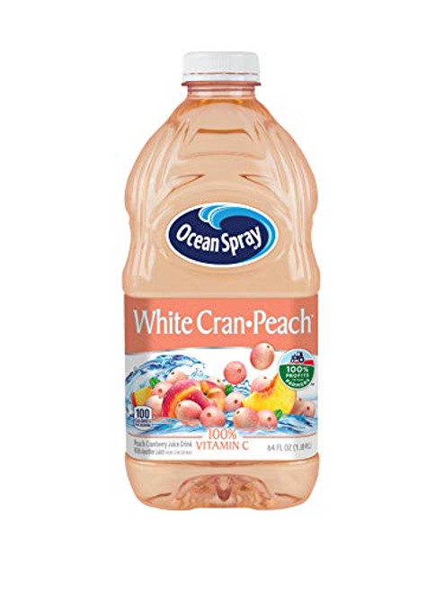 Ocean Spray White Cran-Peach Juice Drink, 64 Ounce Bottle