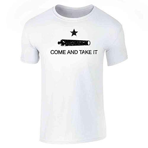 Pop Threads Come and Take It Flag White S Graphic Tee T-Shirt for Men