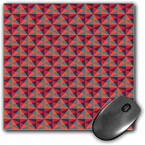 Mouse Pad Gaming Functional Geometric Thick Waterproof Desktop Mouse Mat Triangle Dimension Fractal Figures Modern Style Mosaic Hexagon Graphic,Reseda Green Ruby Red Non-slip Rubber Base