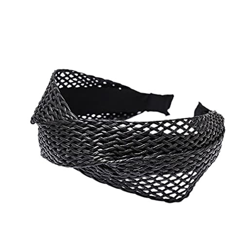 Solid Colors Hand-Woven Wide Size Headband Fashion Hairband Bezel Turban Women Girls Hair Accessories Hair Hoop black Solid Colors Hand-Woven Wide Size Headband Fashion Hairband Bezel Turban Women Girls Hair Accessories Hair Hoop black
