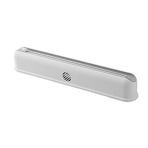 Gona Plastic Wrap Dispenser with Cutter, with Plastic Wrap, Wall Mounted Refillable Kitchen Aluminum Foil Wax Paper Cutting Tool