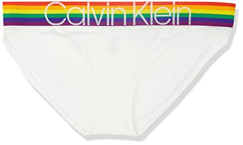Calvin Klein Women's Modern Cotton Bikini Panty, White Rainbow, S