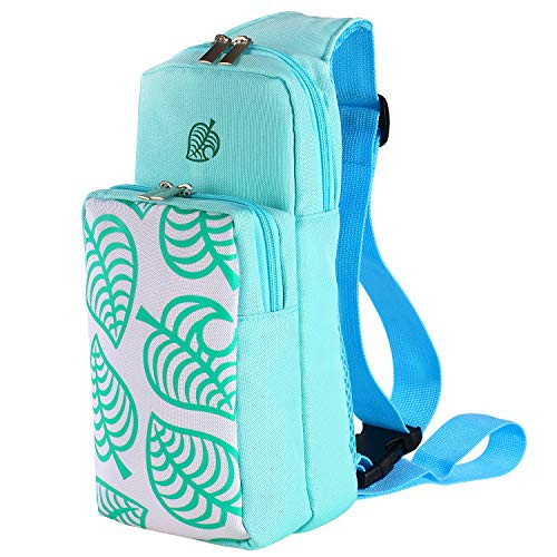 Portable Travel Carrying Case for Leaf Crossing for Nintendo Switch, Shoulder Storage Bag Backpack for Nintendo Switch Lite Console Ca