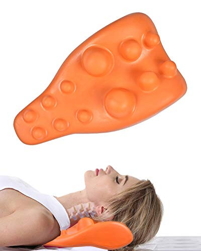 Neck and Shoulder Relaxer, Neck Pain Relief, Chiropractic Pillow?Cervical Traction Device for TMJ Pain Relief and Cervical Spine Alignment. Neck Stretcher
