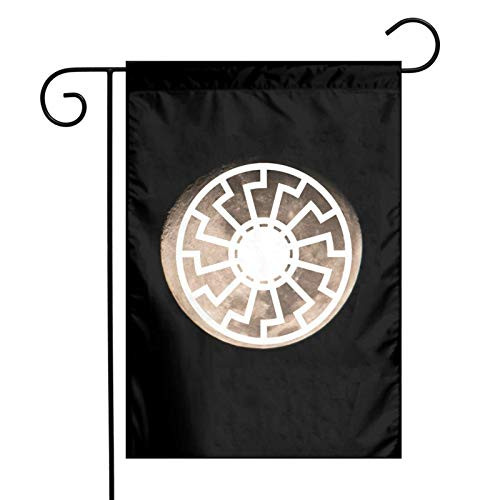 RVSAPK Black Sun Schwarze Sonne Sonnenrad Sun Wheel Flag Indoors Outdoors Home Flag Uv Fade Resistant Flag 12 X 18 Inch